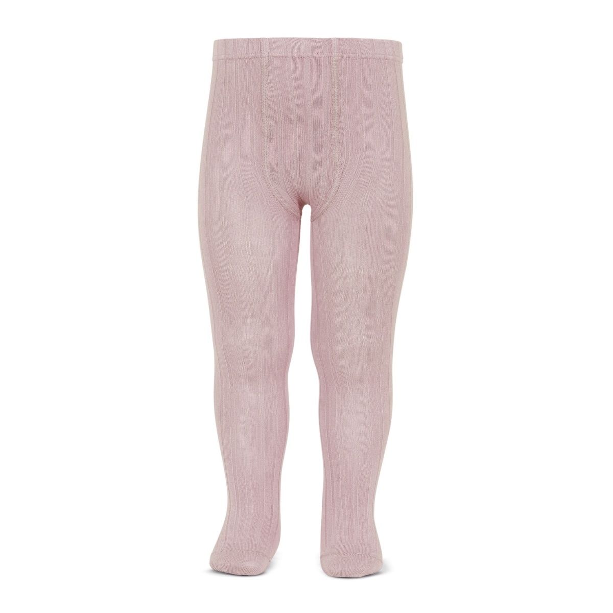 Condor Wide Ribbed Cotton Tights pale pink タイツと靴下 2.