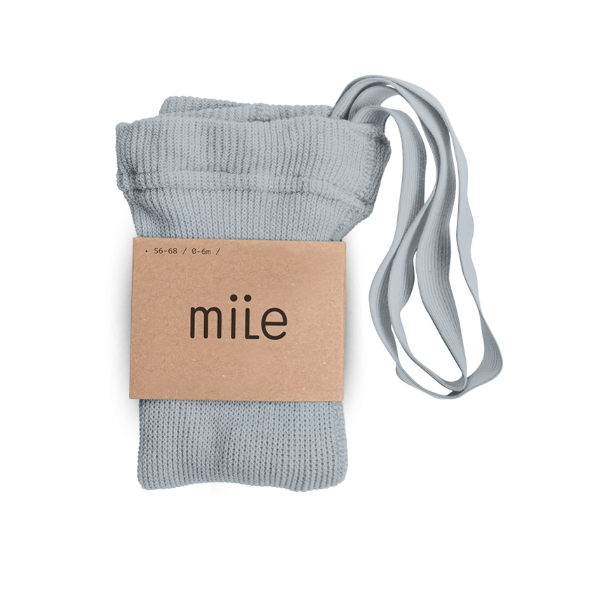 Mile - Cotton tights with braces grey - Колготки и носки - 1