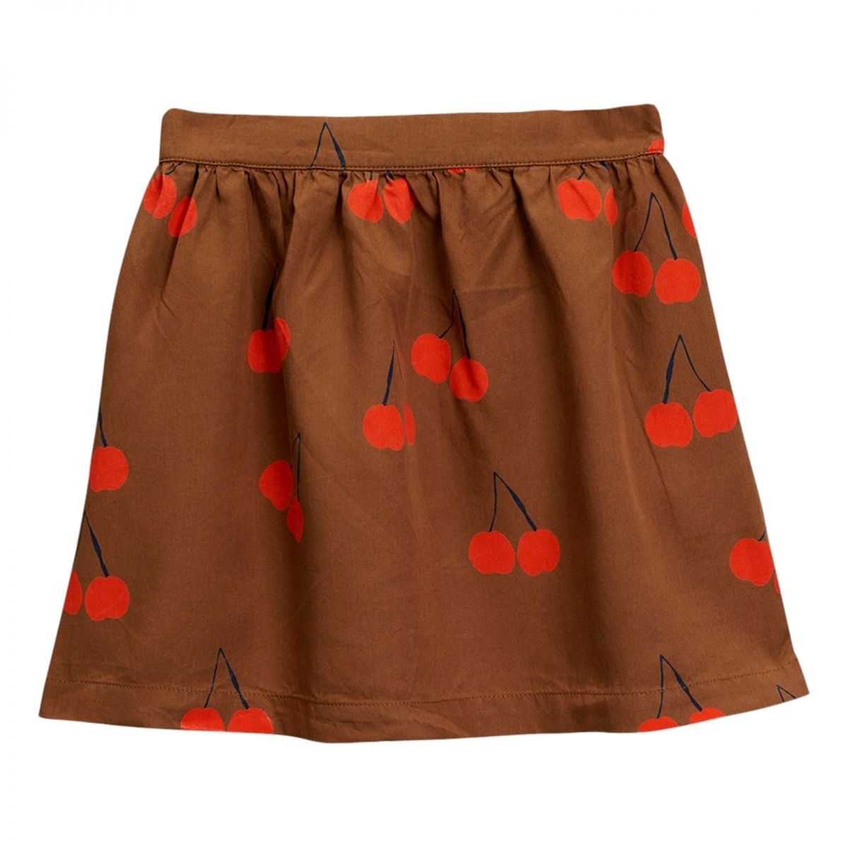 Mini Rodini - Cherry woven skirt brown - Jupes - 1973012016 