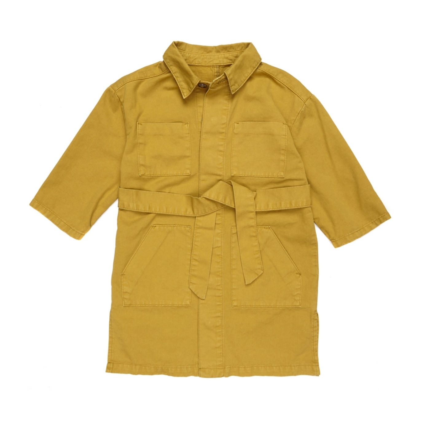 Maed for mini - Long Coat Golden Grasshopper Mustard - Vêtements - SS20-602 