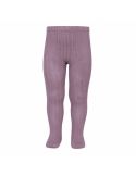 Wide Ribbed Cotton Tights amethyst