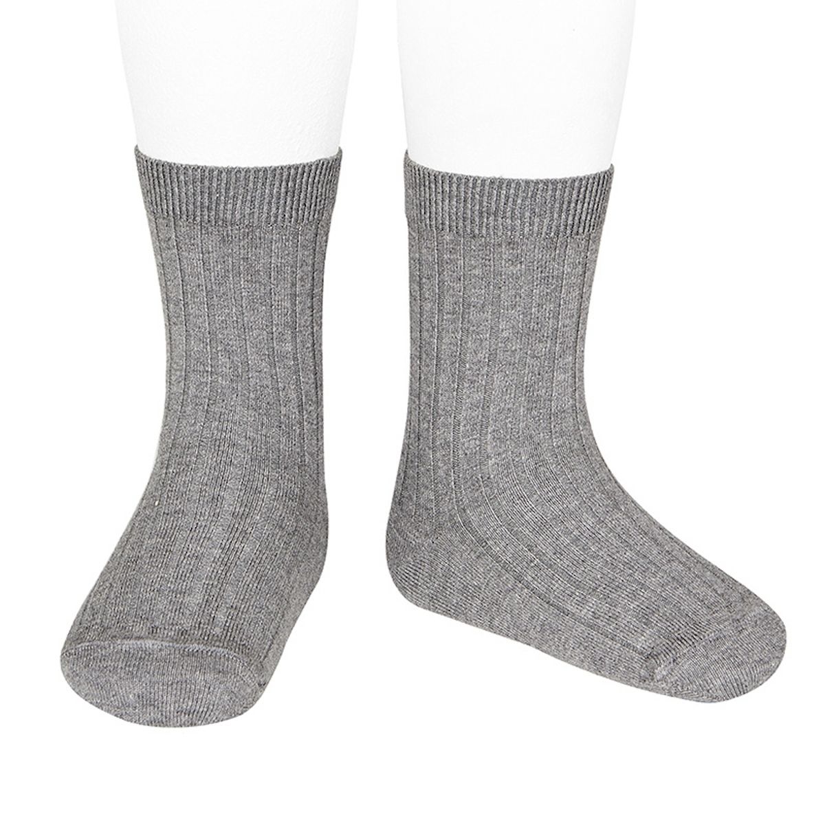 Condor Basic Rib Sort Socks light grey 2.