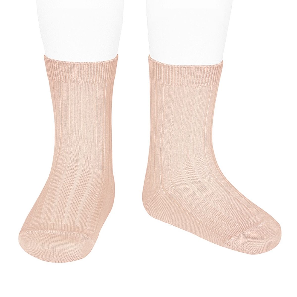 Condor Basic Rib Short Socks nude 2.