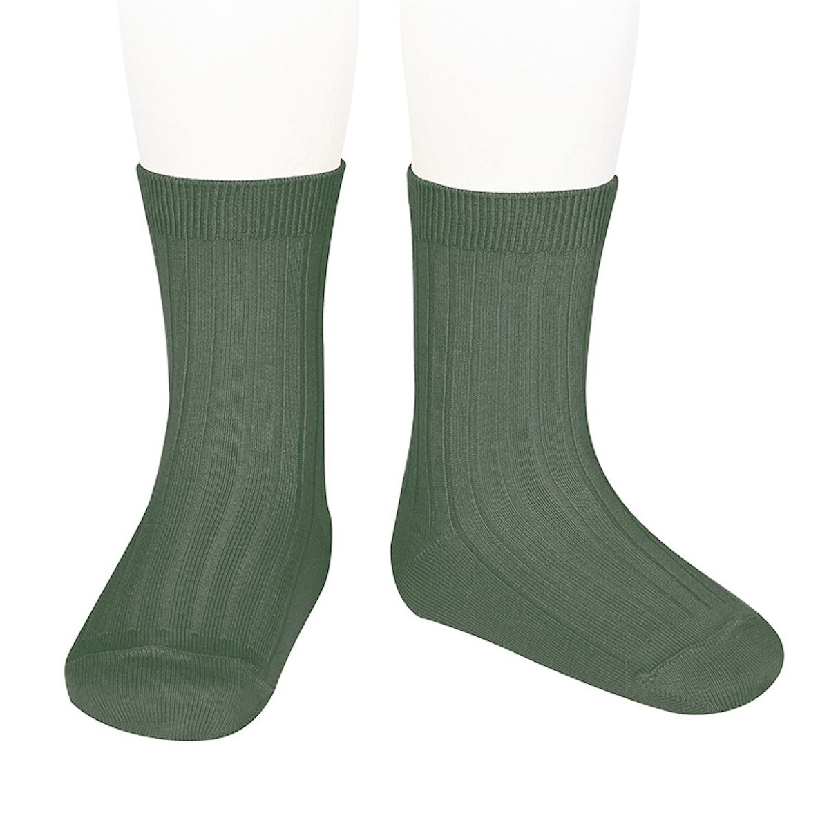 Condor Basic Rib Short Socks lichen green 2.