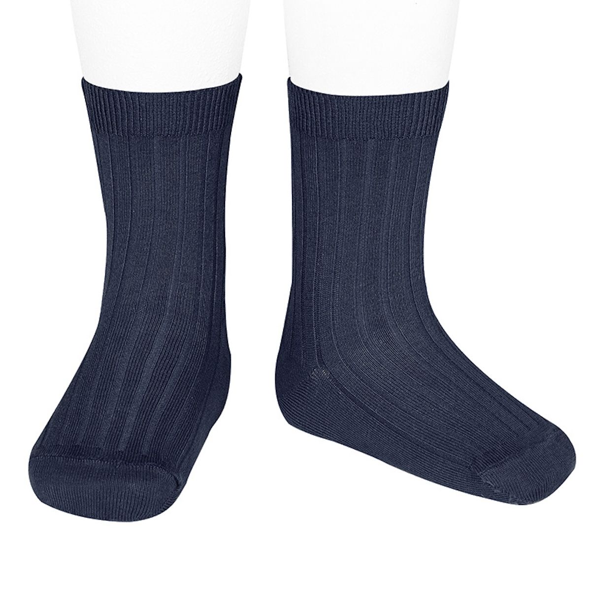Condor Basic Rib Short Socks navy blue 2.