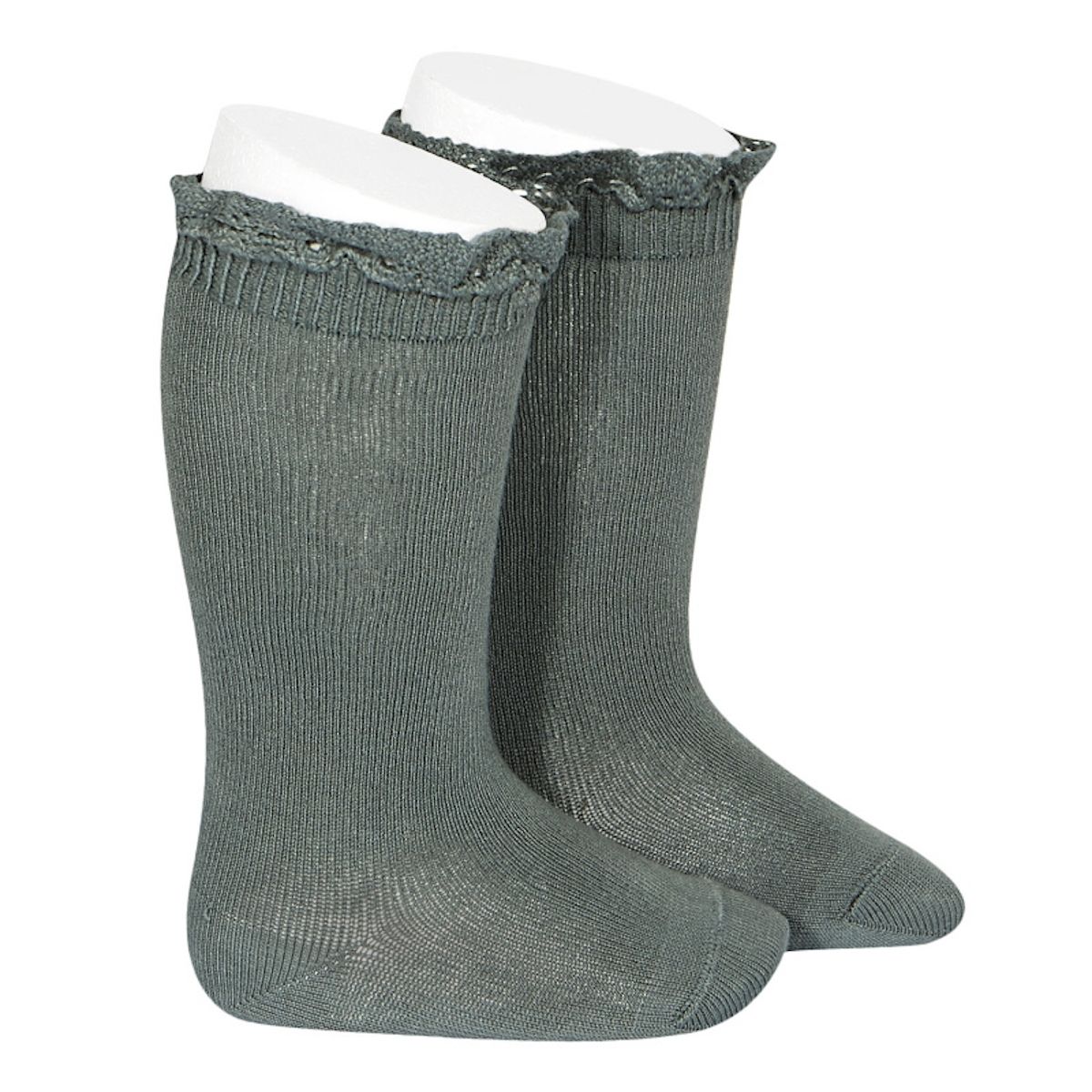 Condor Knee Socks With Lace lichen green 2.409/2_761 