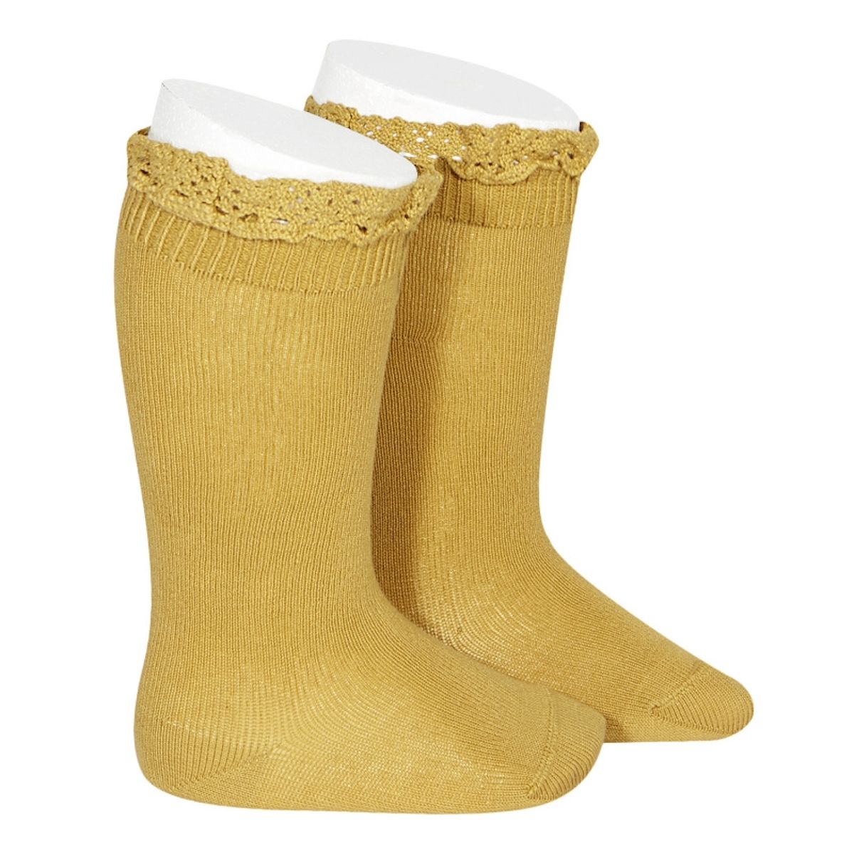 Condor Knee Socks With Lace mustard 2.