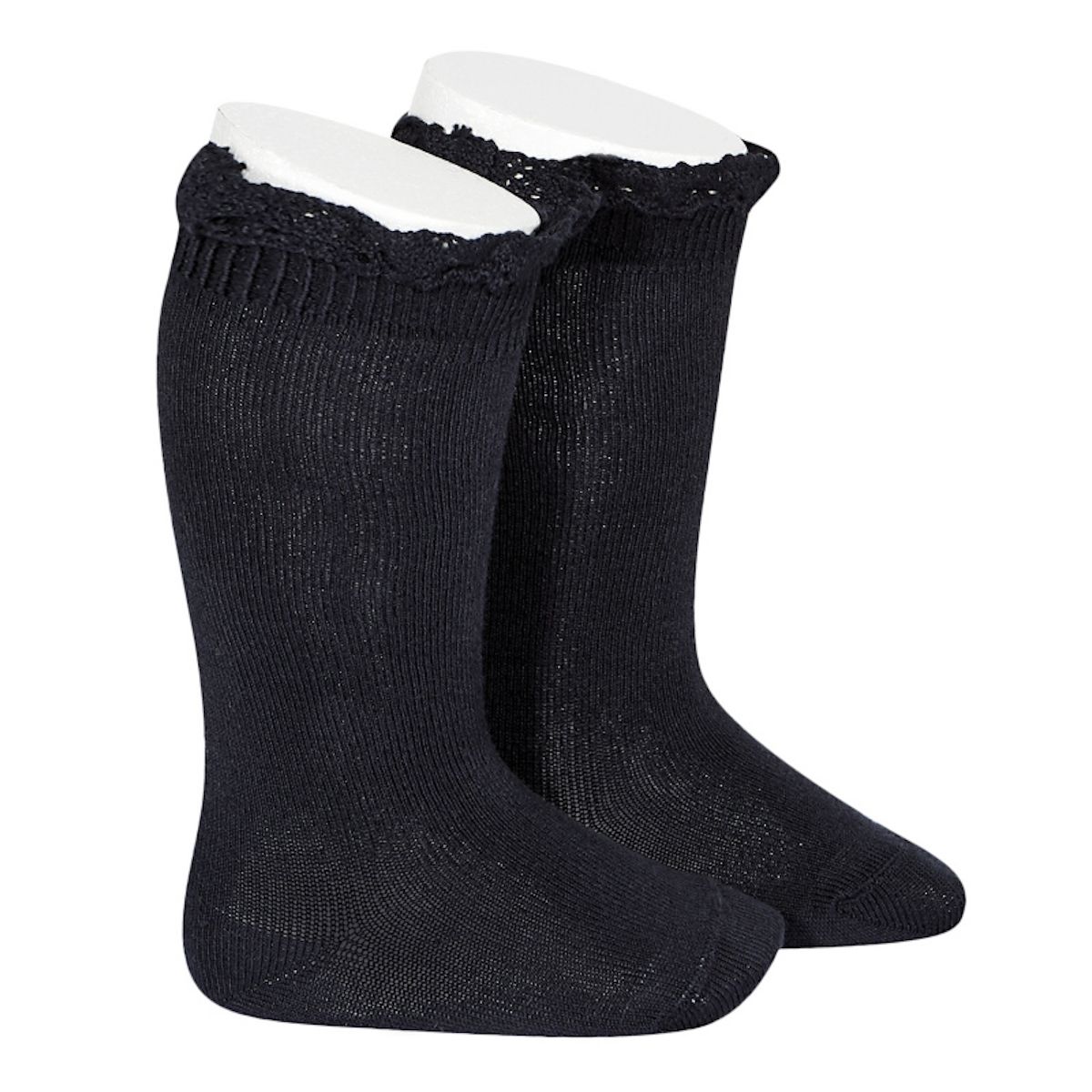 Condor Knee Socks With Lace navy blue 2.