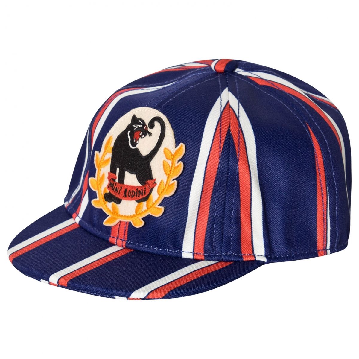 Mini Rodini - Czapka z daszkiem Badge cap niebieska - Czapki i kapelusze - 2026510760 