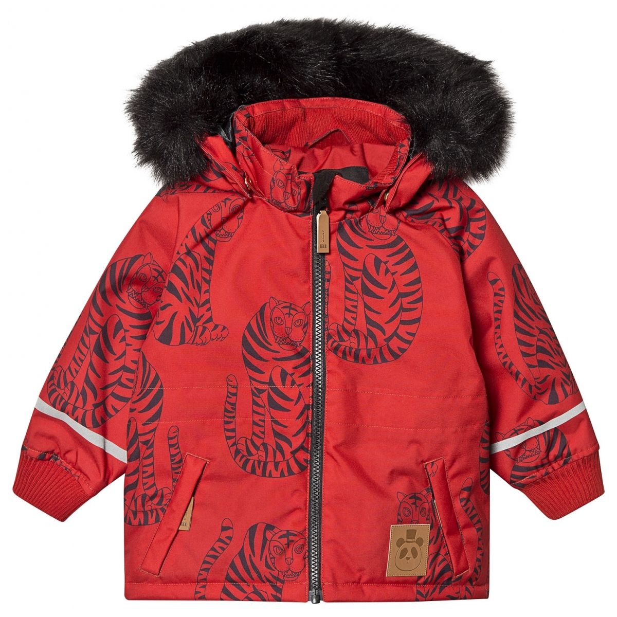 Mini Rodini - Kurtka zimowa K2 tiger czerwona - Płaszcze, kurtki i kombinezony - 1971011642 