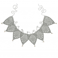 Numero 74 Bunting Garland Crochet silver grey 7400000132285 