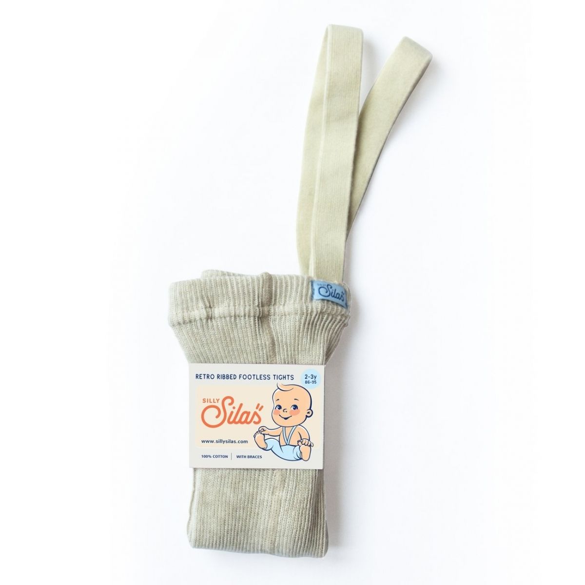 Silly Silas Footless Tights Cream  