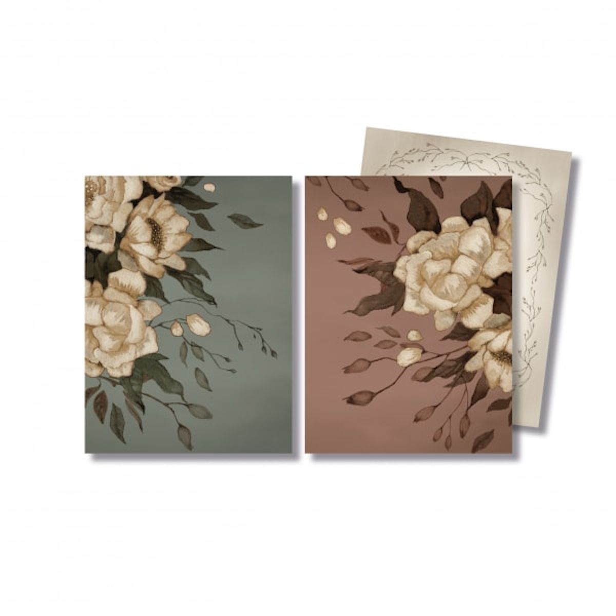 Mrs. Mighetto Two pack cards A6 Peonies MM- PEONIES 