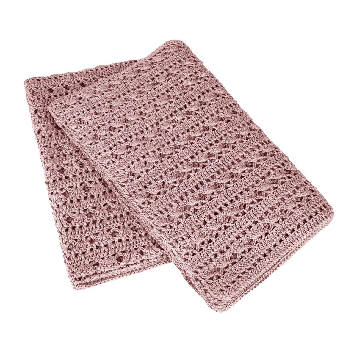 Numero 74 Tara Crochet Blanket dusty pink  