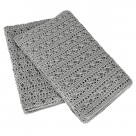 Numero 74 Tara Crochet Blanket silver grey 