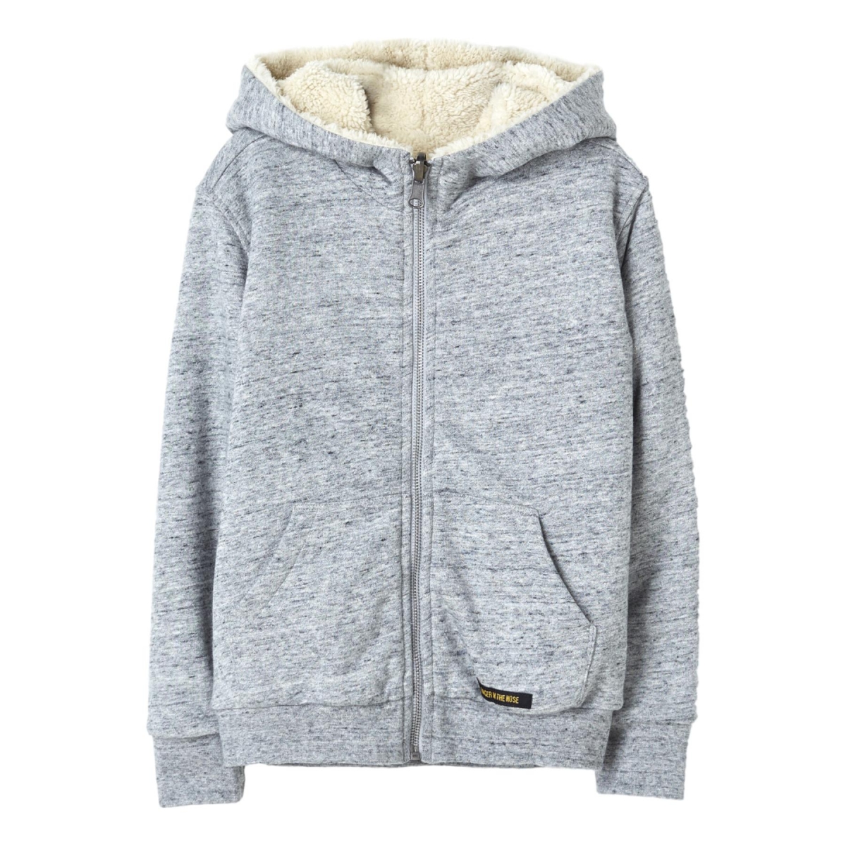 Finger in the nose Hopper Zip Knitted Hoodie gray 211-0860-080 