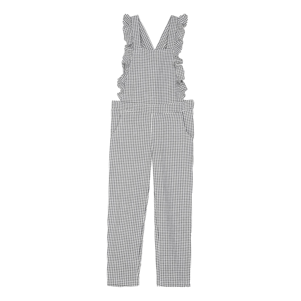 Emile et Ida Dungaree Gingham vichy checked black and white R158 