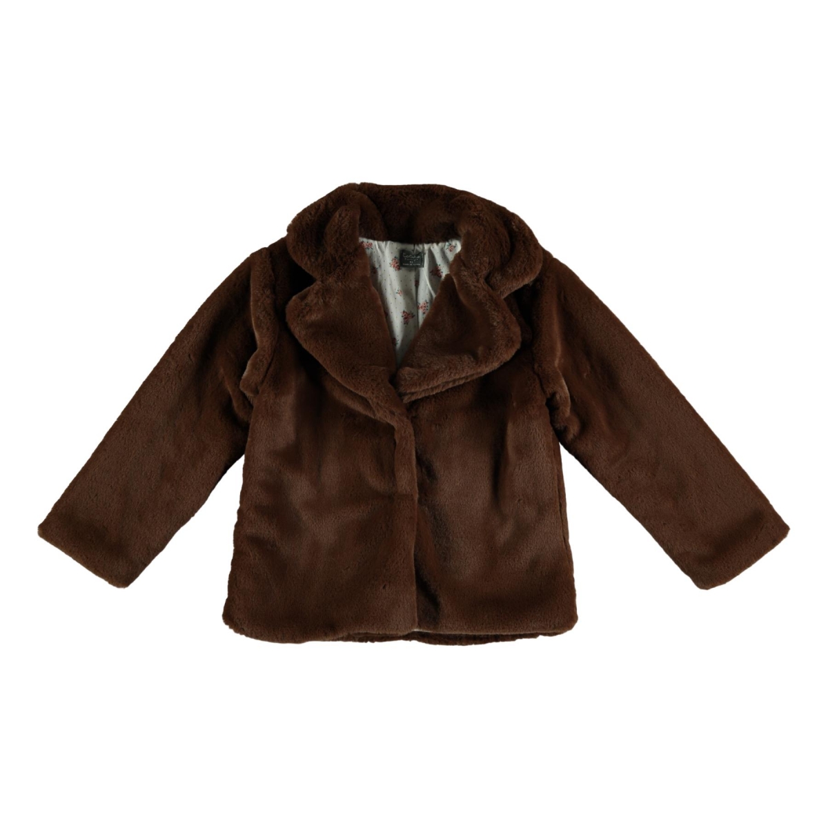 Tocoto Vintage Faux fur coat Brown W61320BROWN 