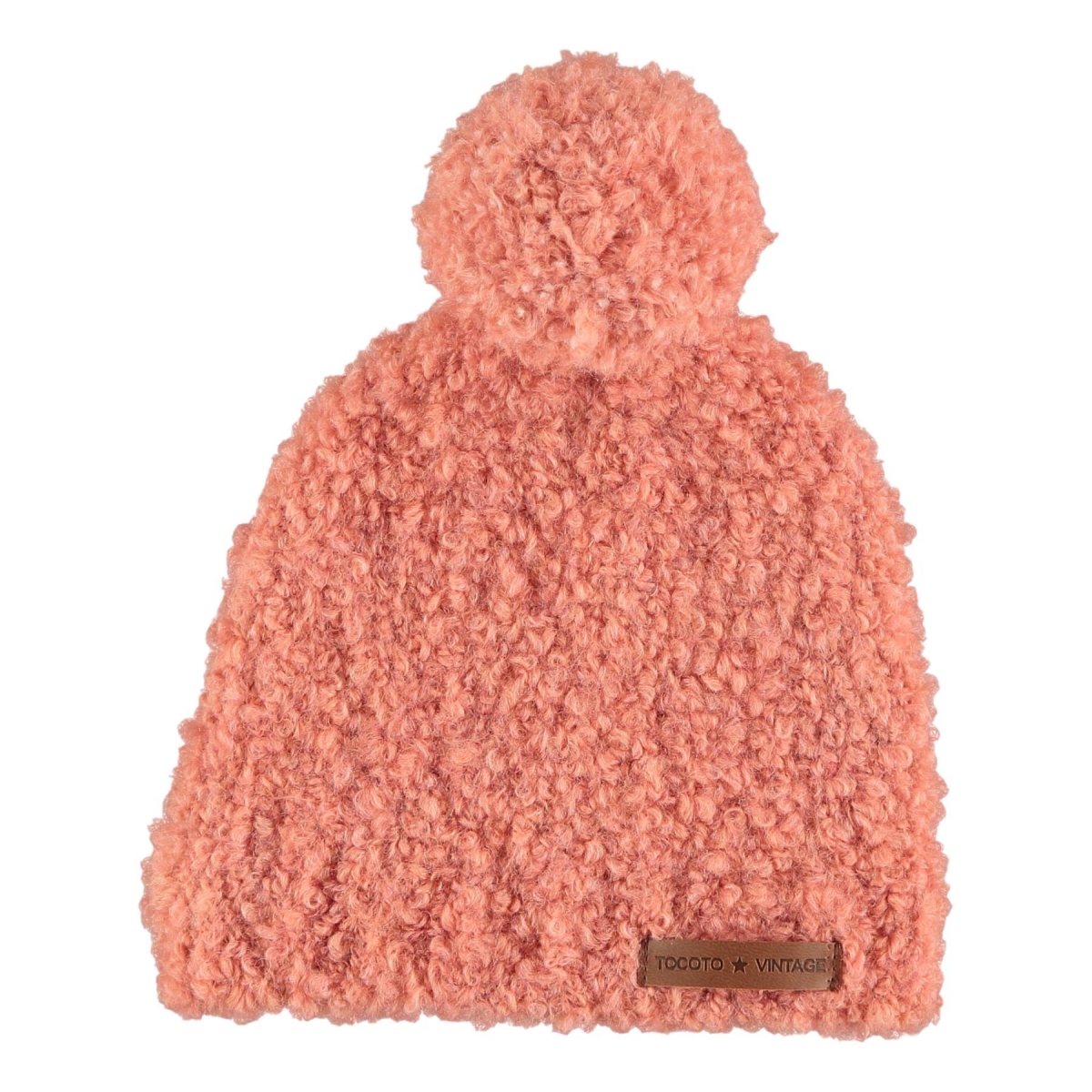 Tocoto Vintage Knitted hat Pompom Pink W70920PINK 