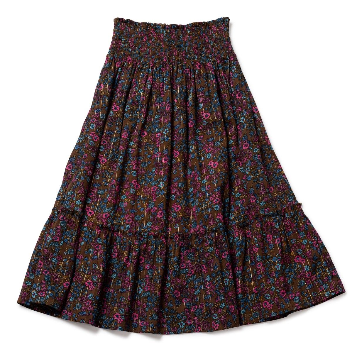 Bonton Nina Long Skirt Vintage Flower brown H20NINA20 