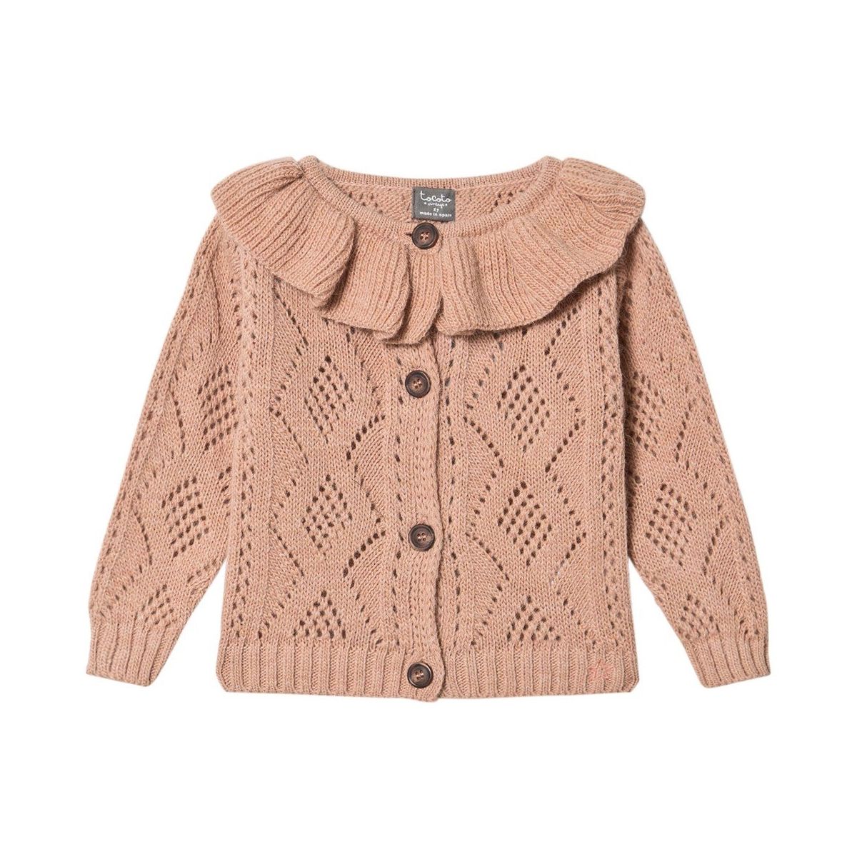 Tocoto Vintage Sweter Open work Różowy W50620PINK 