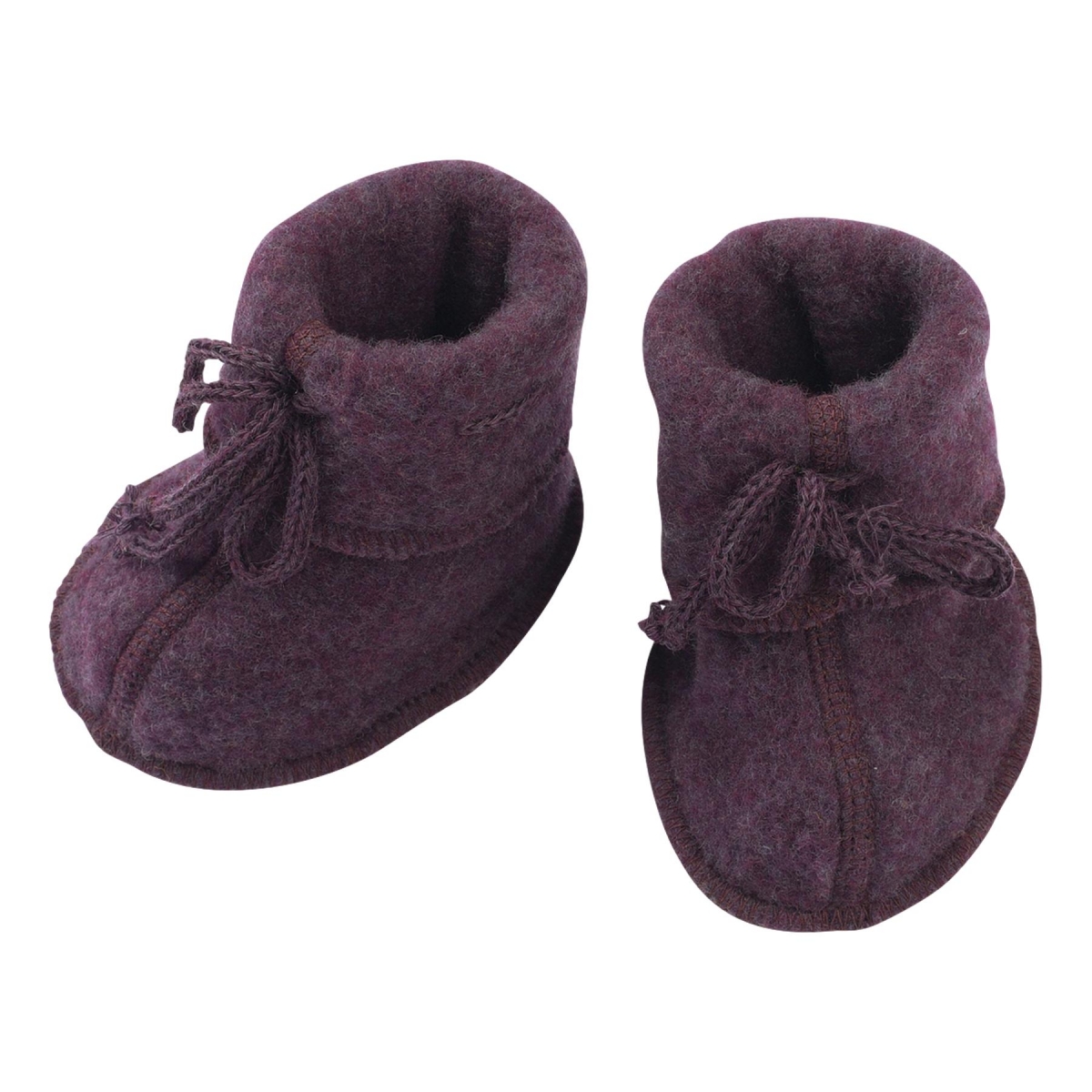 ENGEL Natur Baby-bootees with ribbon Purple melange 575582-059E 