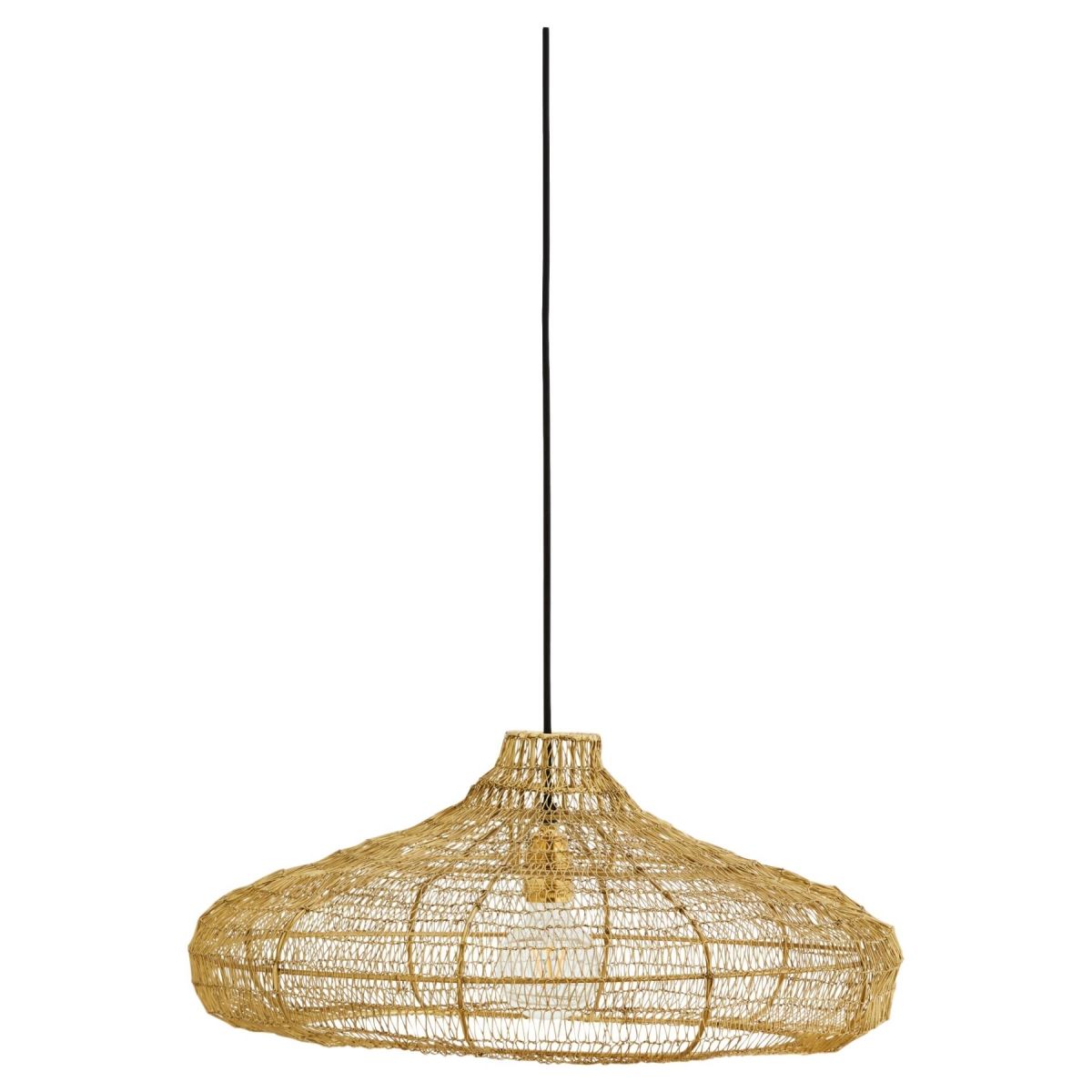 Madam Stoltz Wire ceiling lamp with linen Beleuchtung 25523AB