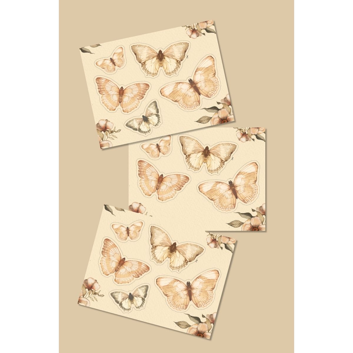 Mrs. Mighetto Komplet Kartek Paper and friends butterflies PP-BUTTERFLIES-PF 