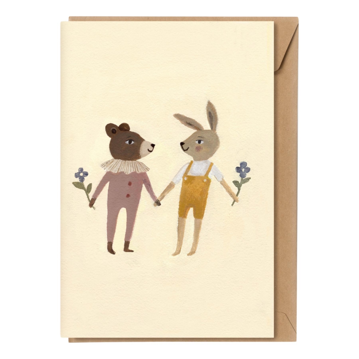 Main Sauvage A5 card with envelope Teddy and bunny 3760281700958 