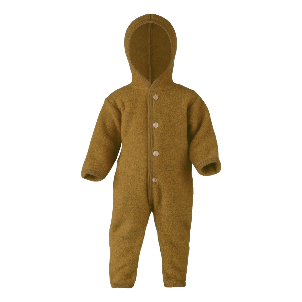 ENGEL Natur Hooded overall with buttons Saffron melange
