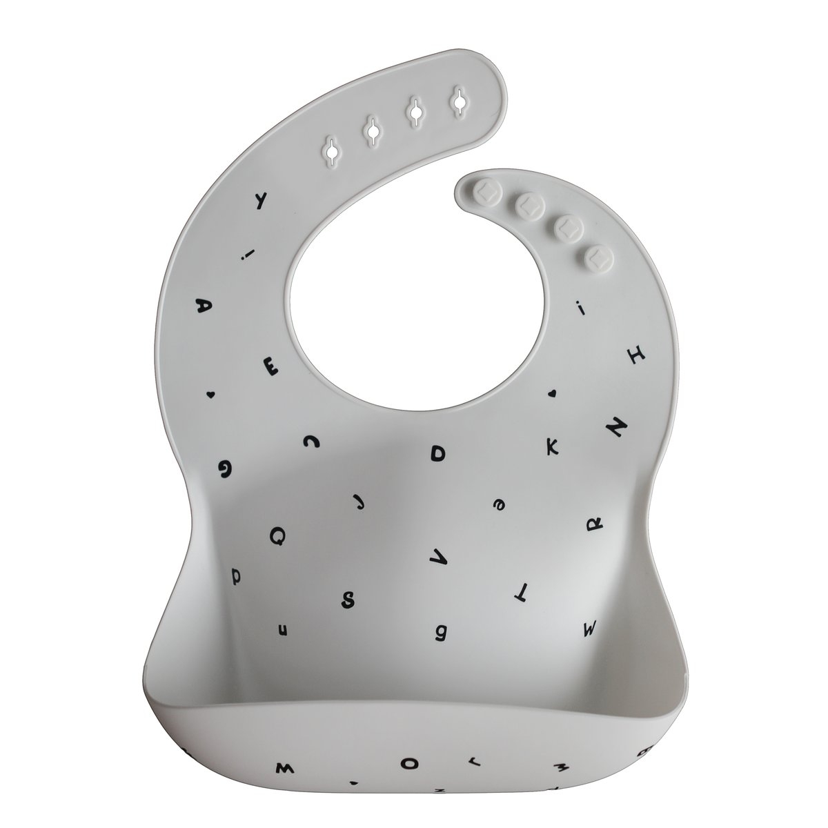 Mushie Silicone baby bib Letters white Bavoirs 7426999778431