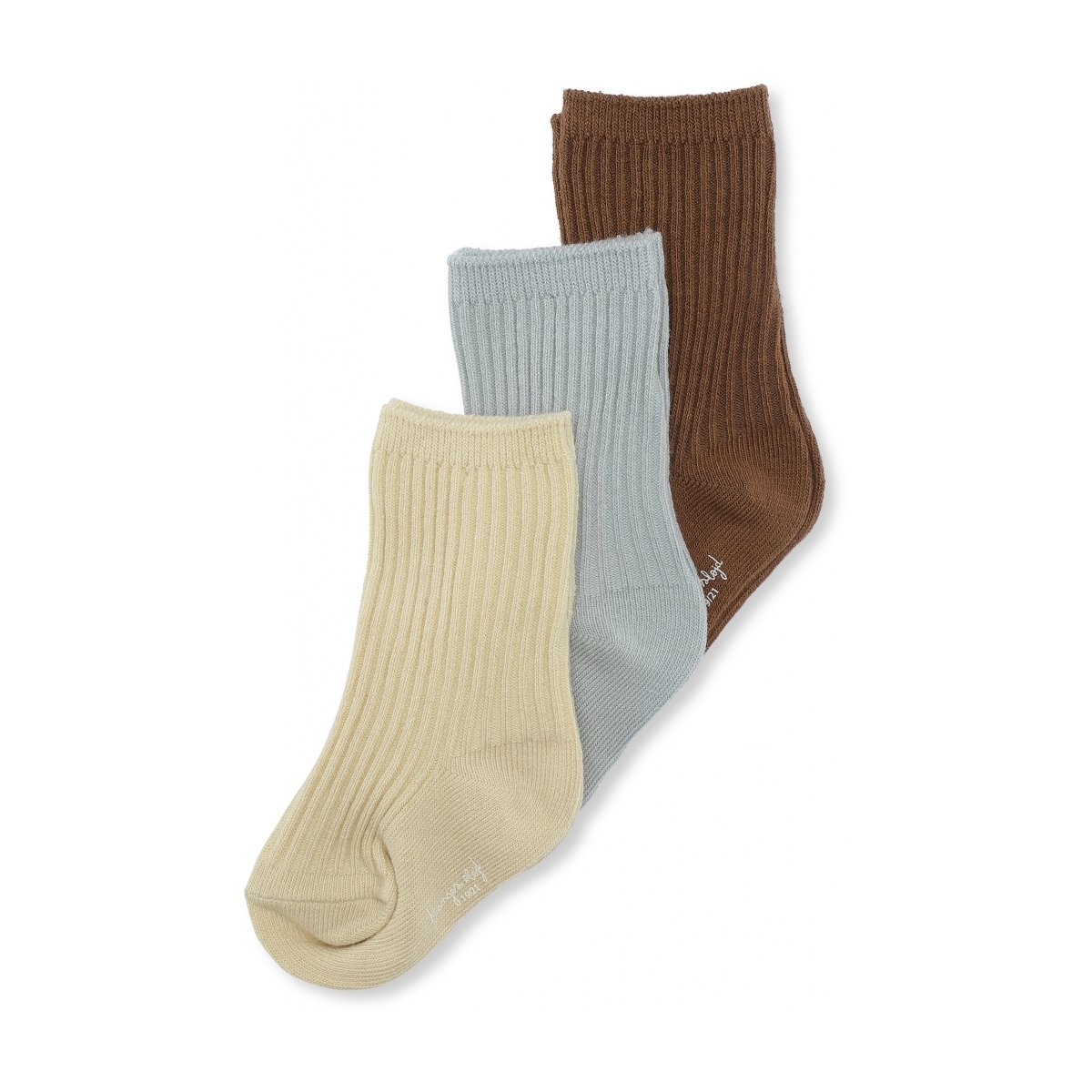 Konges Slojd Lot de 3 chaussettes côtelées Vert/Menthe/Sahara