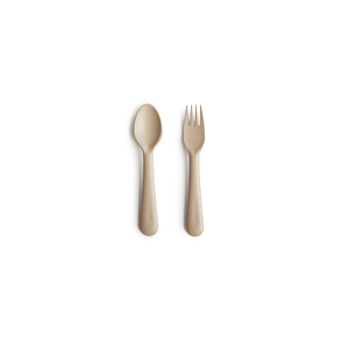 Mushie Set of cutlery for self learning vanilla 810052460734 