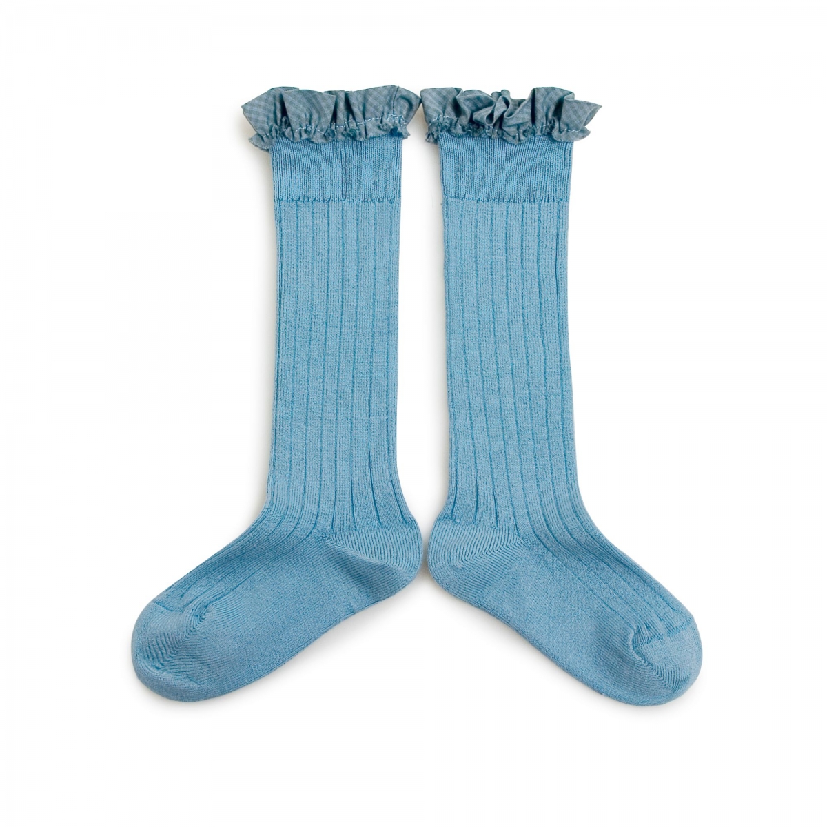 Collégien Knee high socks Apolline bleu azur 2961 803 Apolline 
