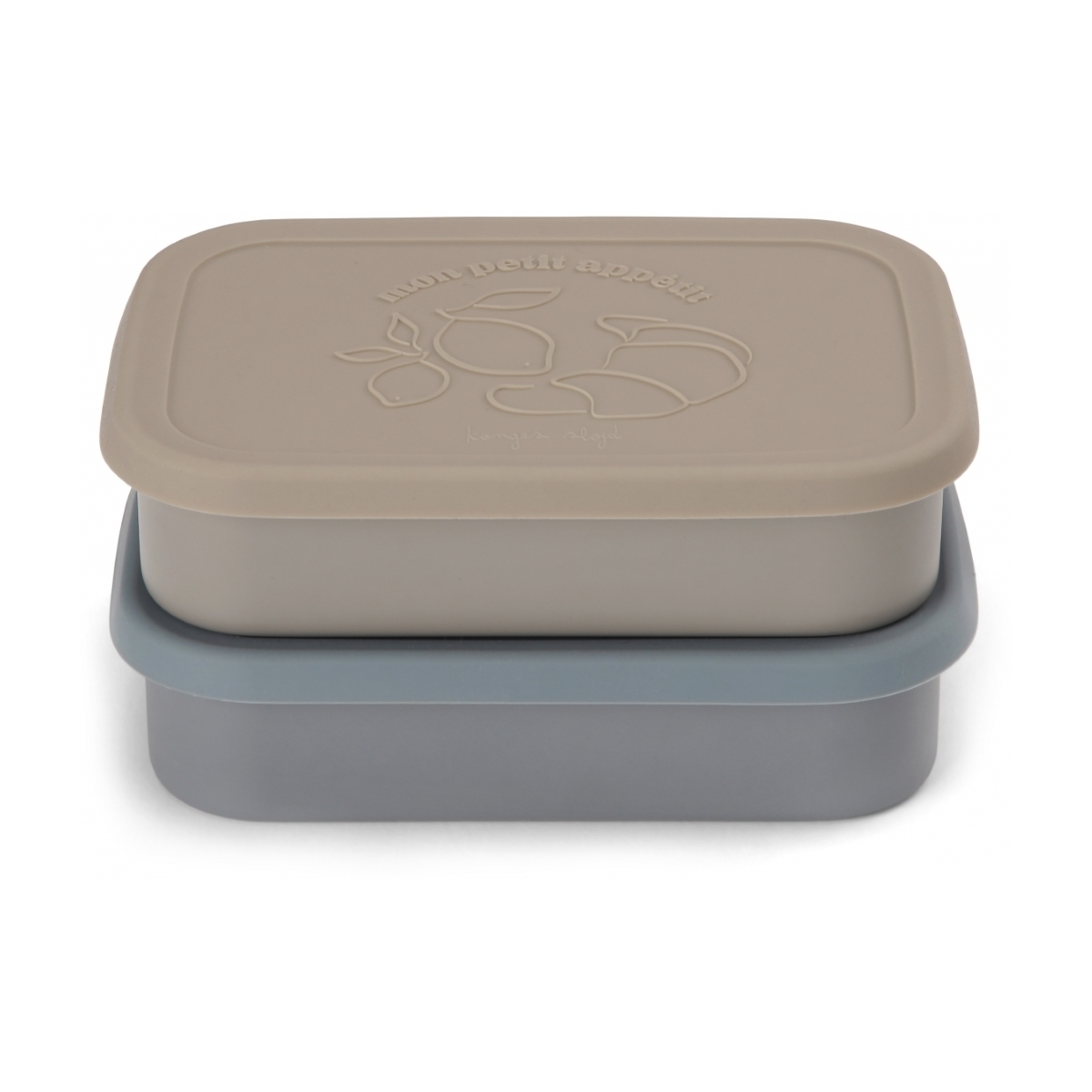Konges Slojd 2 Pack food boxes lid square Blue KS2300-BLUE 