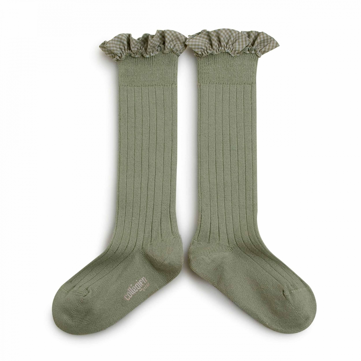 Collégien - Knee high socks Apolline sauge - 스타킹과 양말 - 2961 188 Apolline 