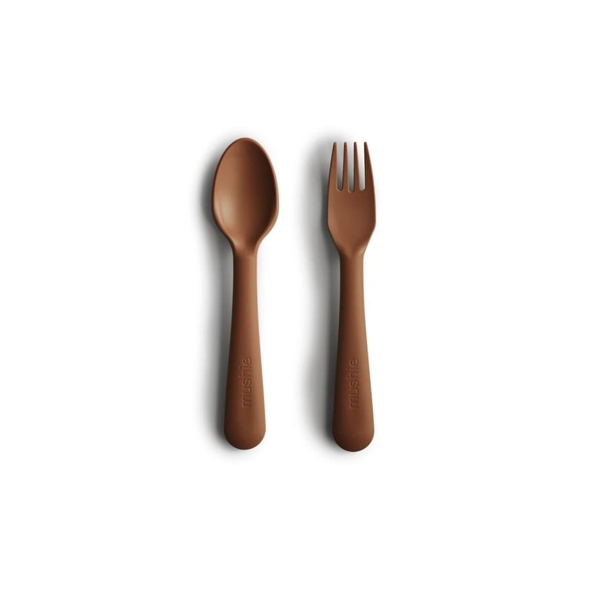 Mushie Set of cutlery for self learning caramel 810052461588 