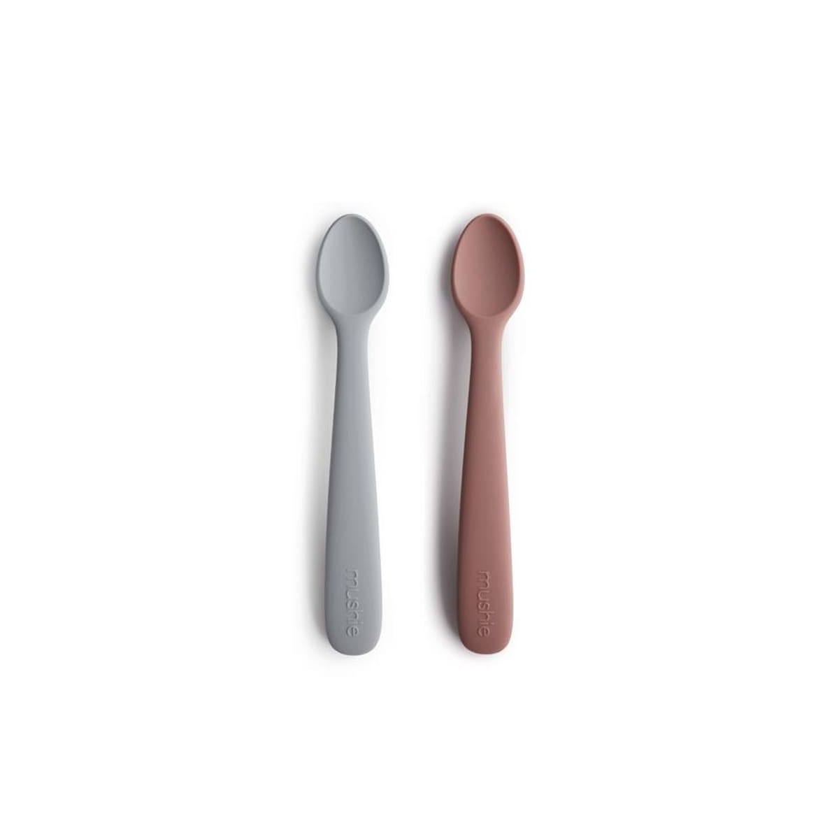 Mushie Set of silicone spoons for self learning stone/cloudy mauve 810052461106 