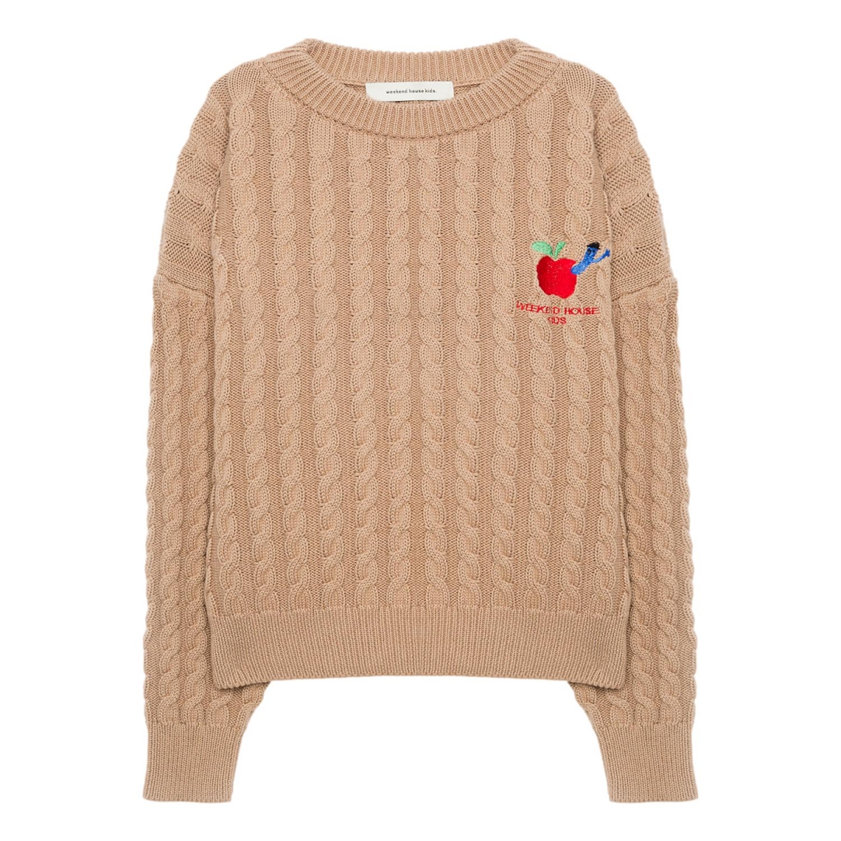 Weekend House Kids Apple Cable knit sweater brown 311 