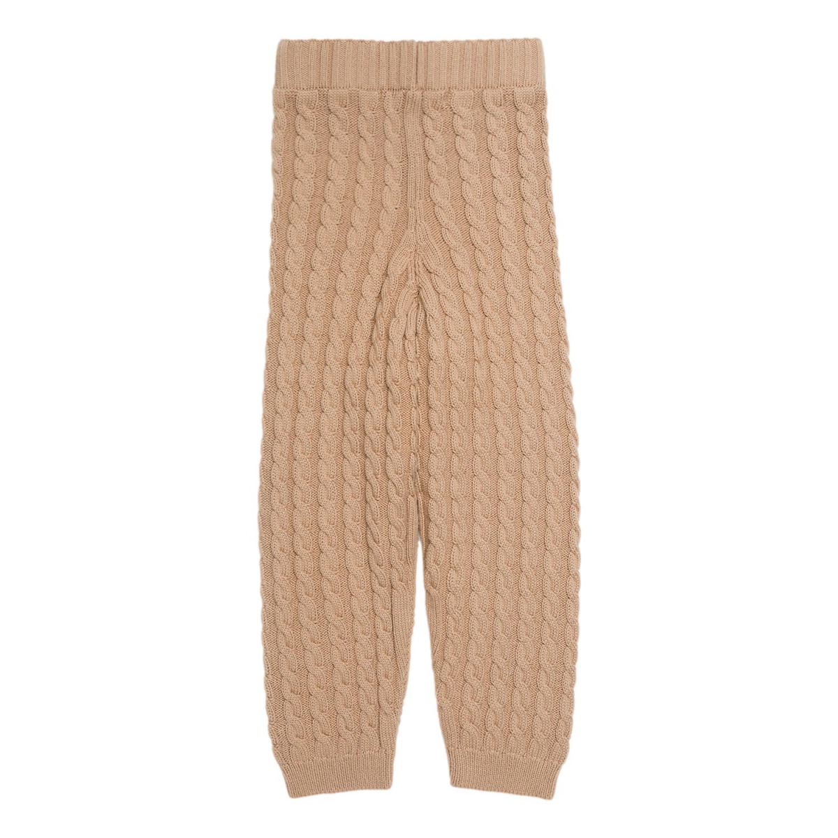 Weekend House Kids Apple cable knit pants brown 312 