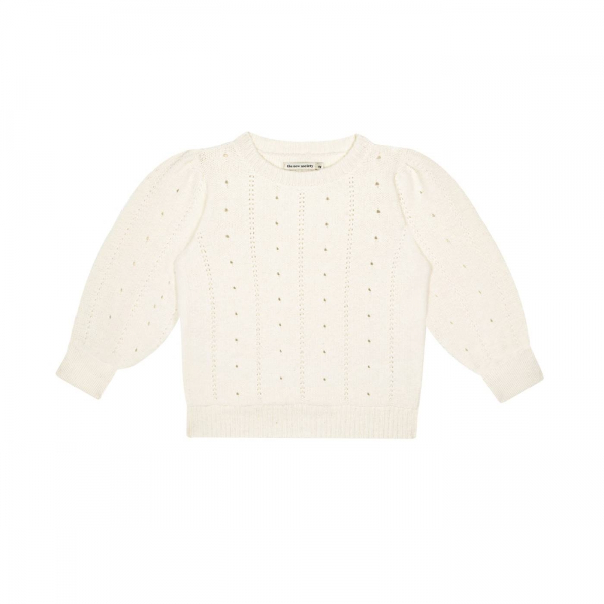 The New Society Rose sweater off white W21-KT059-ROSE-01 