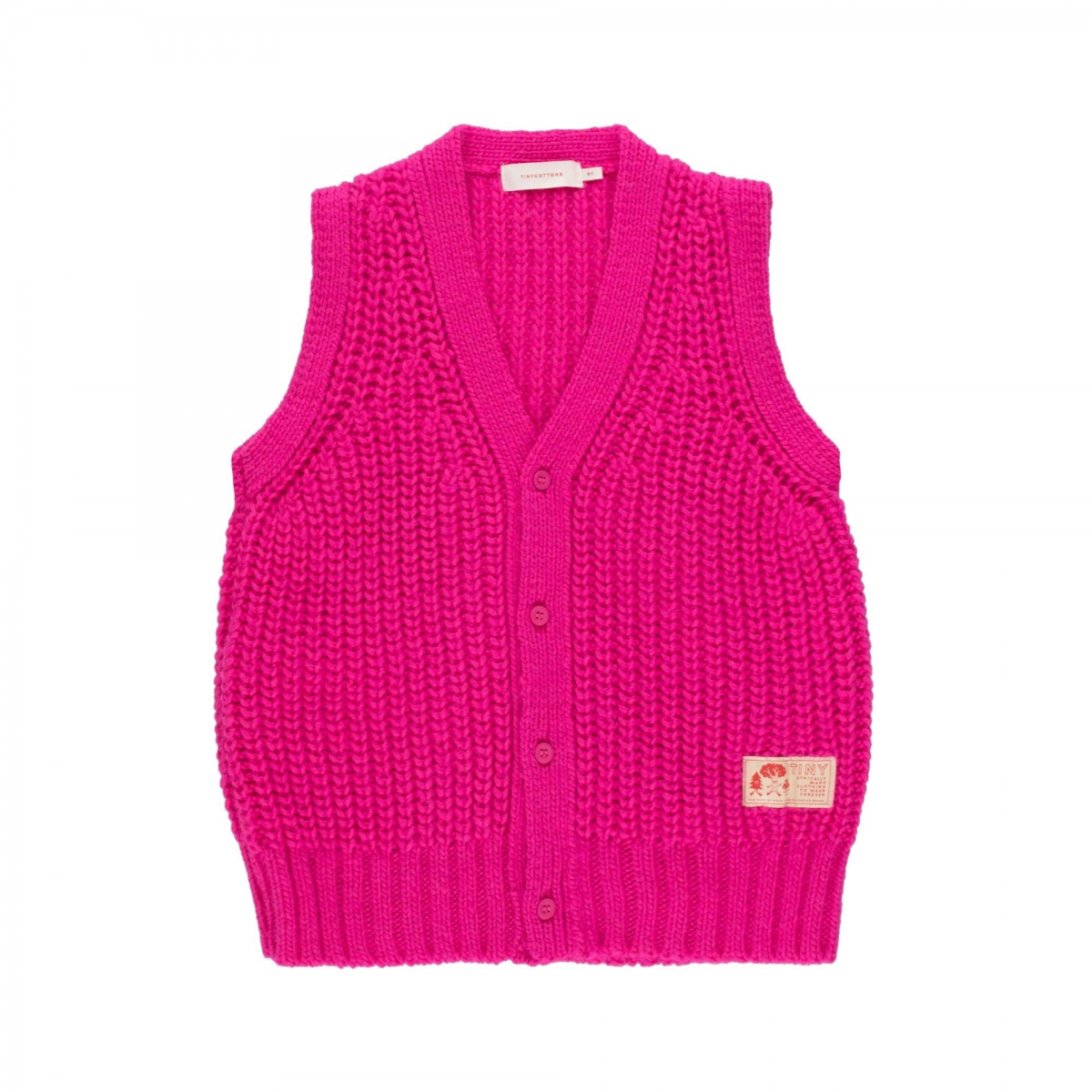 Tiny Cottons Kamizelka Vest różowa AW21-205-D12 