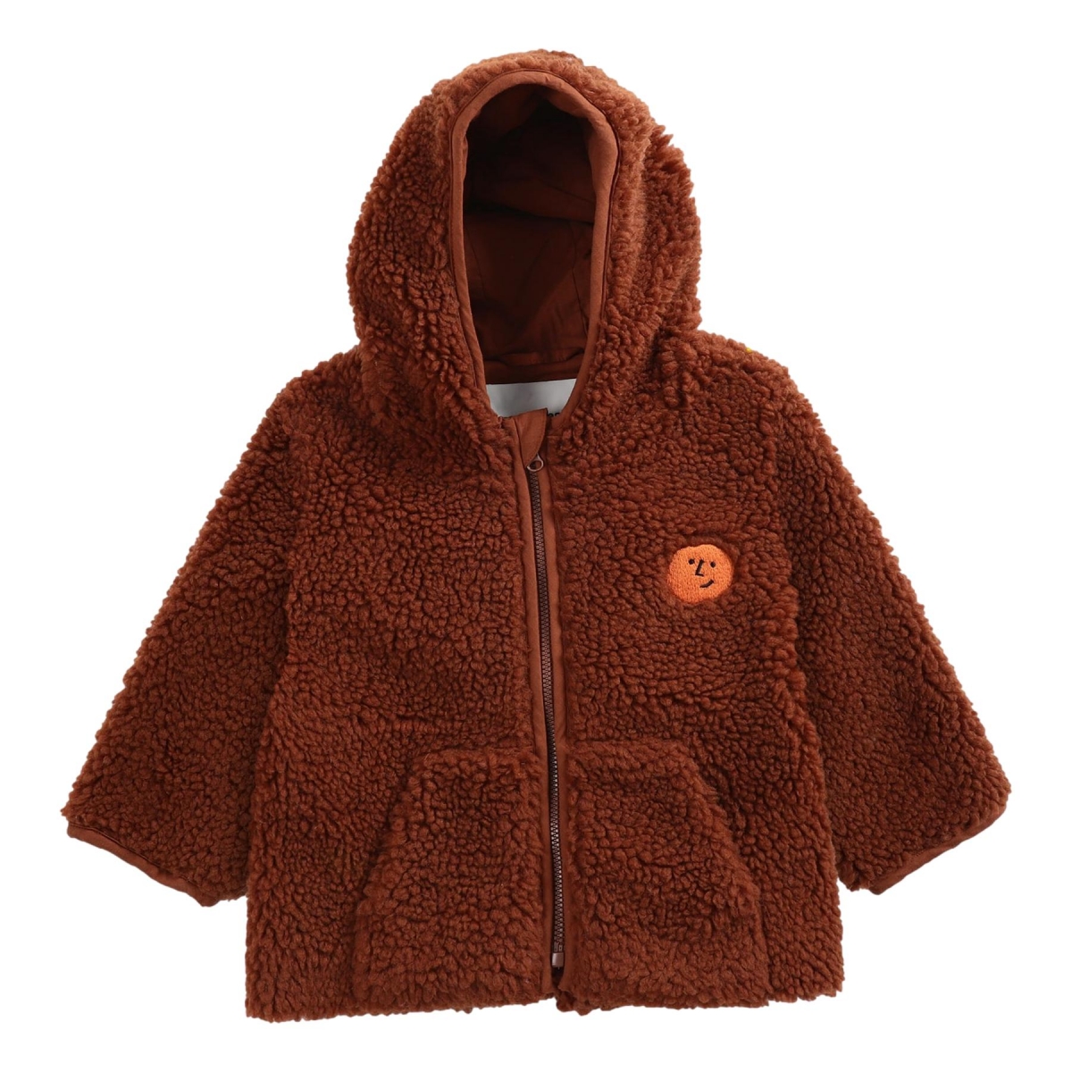 Bobo Choses Face Embroidery Jacket brown 221AB096 
