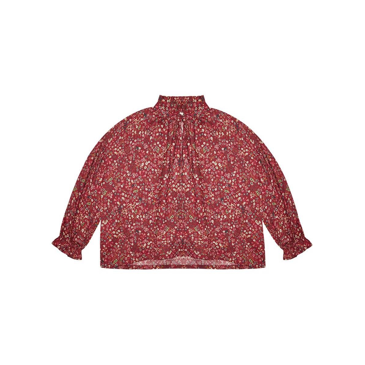 The New Society Olivia bernadette blouse burgundy W21-KWV002-OLIVIABERNADETTE-01 