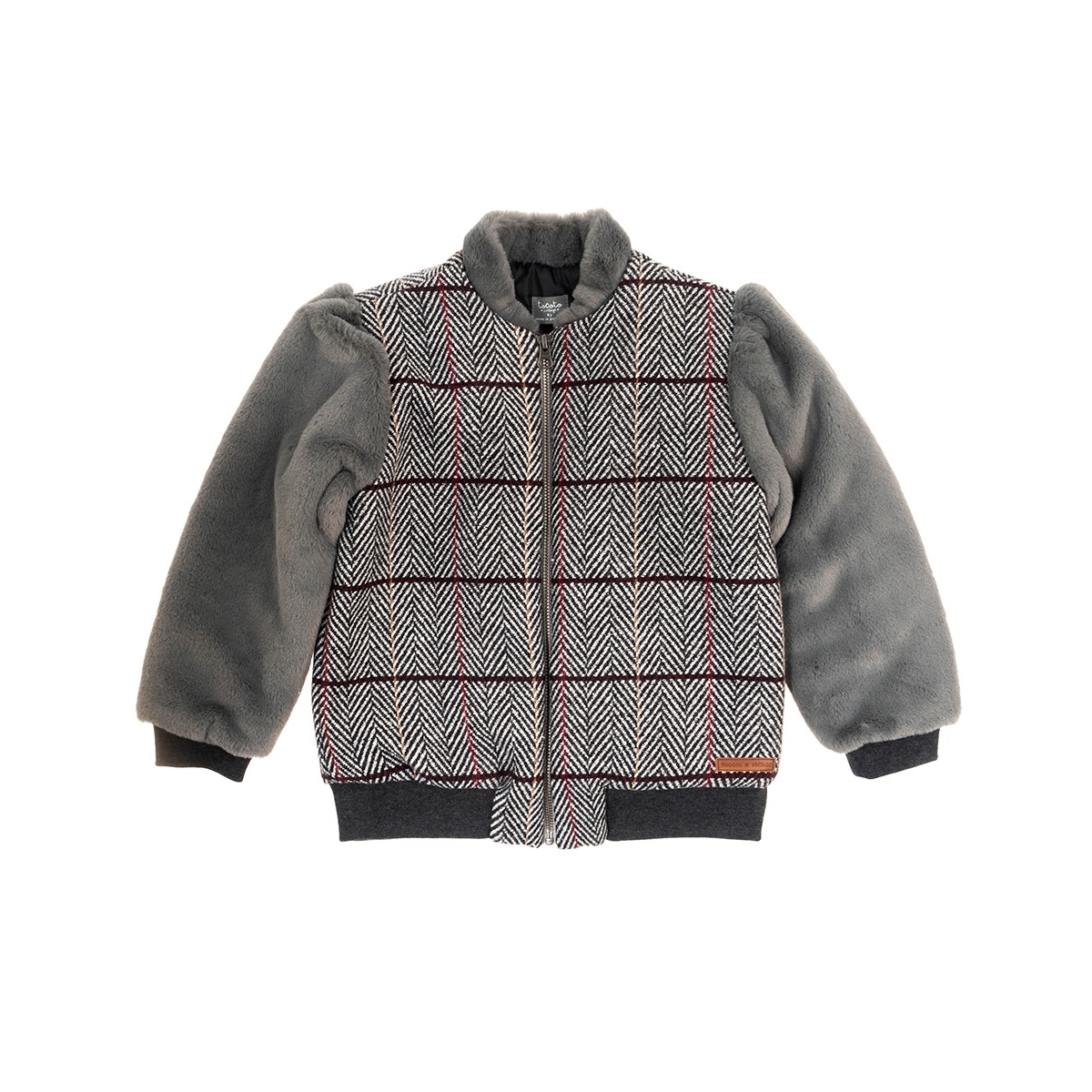 Tocoto Vintage Girl fur jacket grey W61421