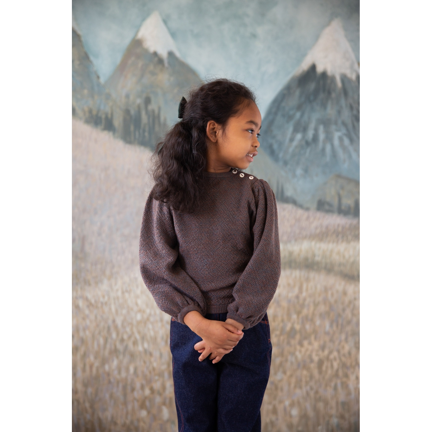 Soor ploom Agnes Sweater natural 6-7Y - トップス(その他)