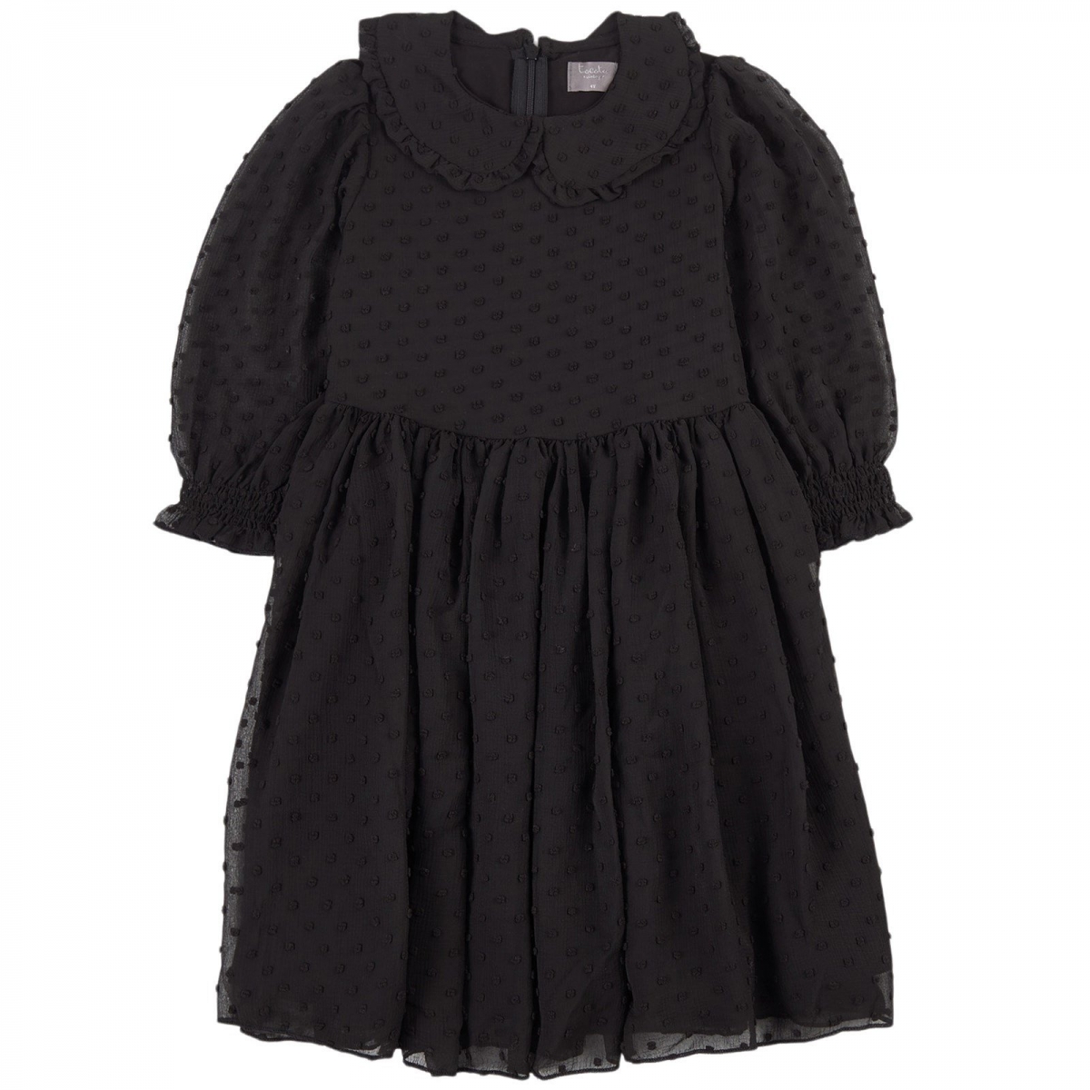 Tocoto Vintage Sukienka Plumeti czarna W32521-1 