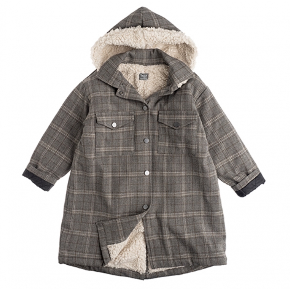 Tocoto Vintage winter jacket Parka check grey W61821