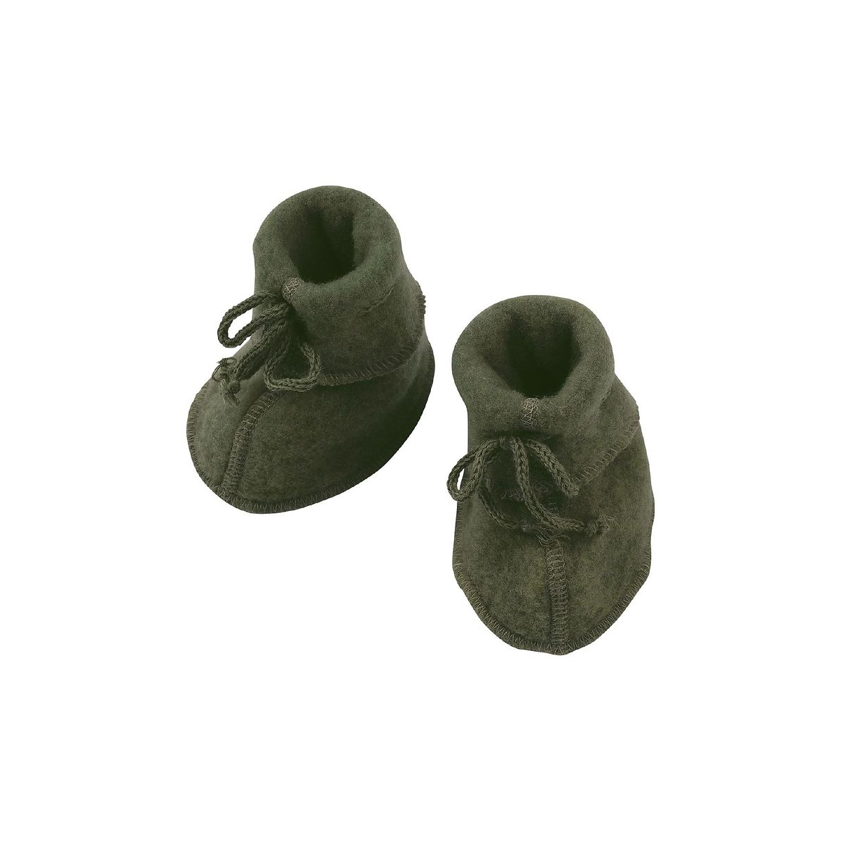 ENGEL Natur Baby bootees with ribbon reed melange 575582-044E 