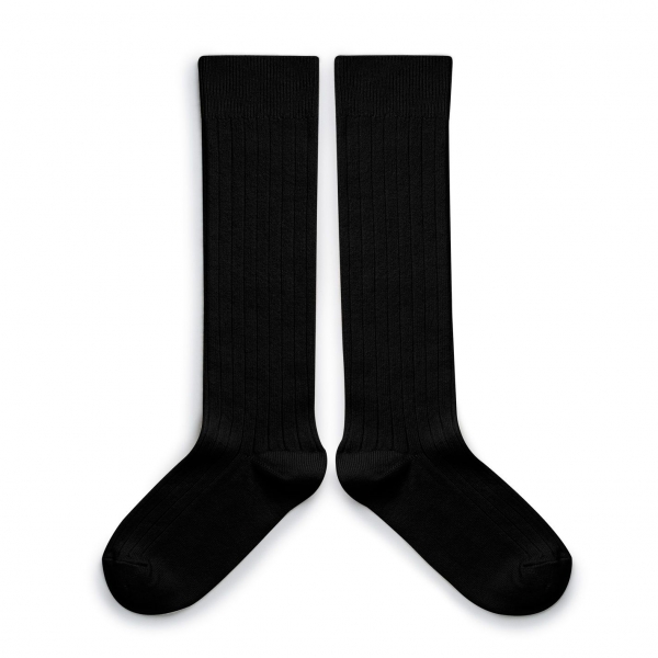 Collégien Knee high socks La Haute noir de charbon 2950 171 La